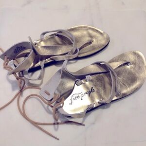 Free People silver sandals, size 8